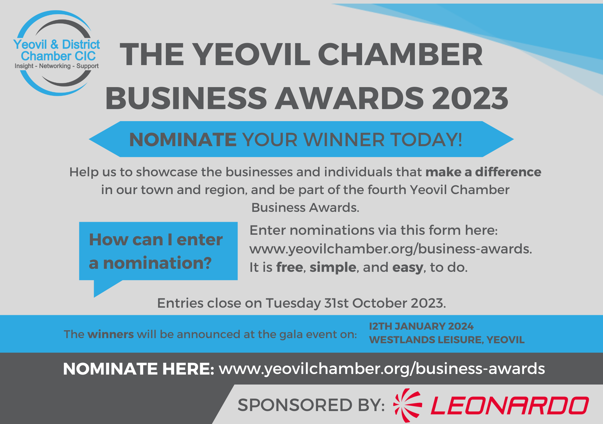 Yeovil Chamber Business Awards 2023